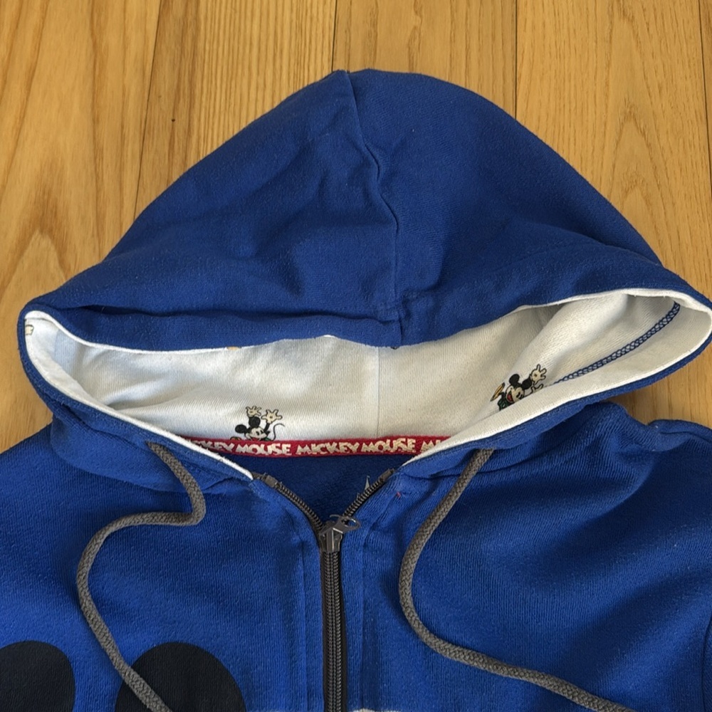 Disney Parks Mickey Mouse Hoodie Small Colorblock Zip Up Jacket Graphic - Picture 4 of 6